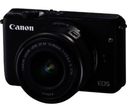 CANON  EOS M10 Compact System Camera with 15-45 mm f/3.5-f/6.3 IS STM Wide-angle Zoom Lens - Black